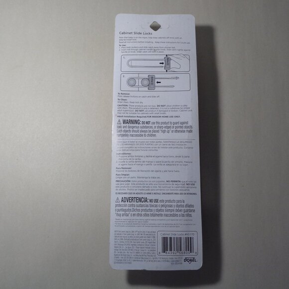CABINET SLIDE LOCKS from Safety 1st / New / 2 Pack / Toddler Tested - Picture 5 of 10